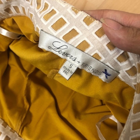 Lovers + Friend Womens White Ivory Cutout Mesh Floral Nadia Midi Aline Fit Skirt - Picture 5 of 8